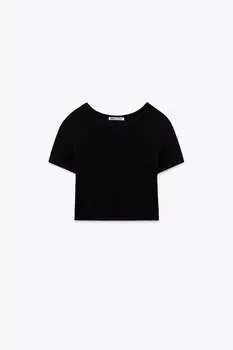 Топ Zara Crop, чёрный