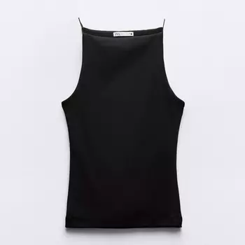 Топ Zara Halter, черный