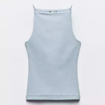 Топ Zara Halter, голубой