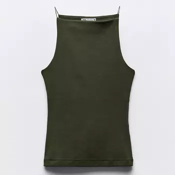 Топ Zara Halter, хаки