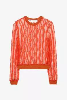 Топ Zara Knit - Limited Edition, оранжевый