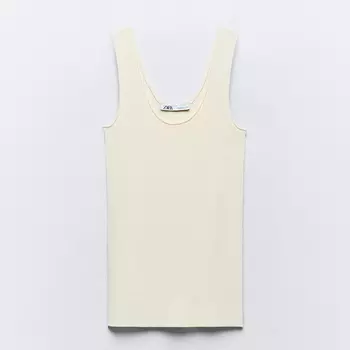 Топ Zara Knit Strappy, экрю