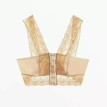Топ Zara Lace, бежево-розовый