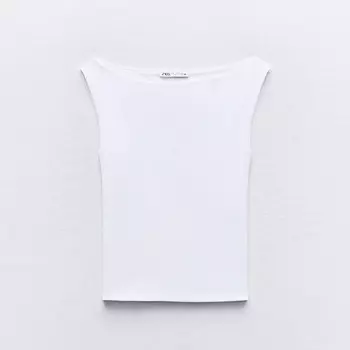 Топ Zara Polyamide, белый