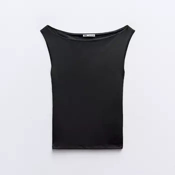Топ Zara Polyamide, черный