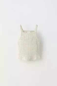 Топ Zara Strappy, кремовый