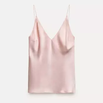 Топ Zara Strappy Satin, розовый
