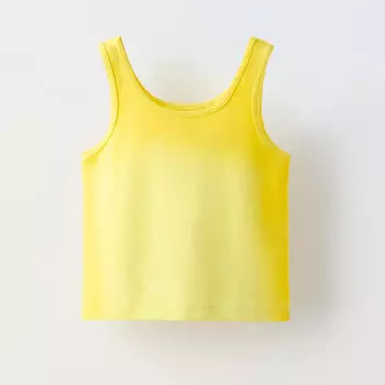 Топ Zara Summer Camp Plain Ombr, желтый