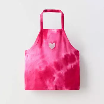 Топ Zara Summer Camp Tie-dye Cut-out Detail, ярко-розовый