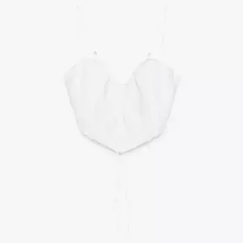 Топ Zara Sweetheart Crop, белый