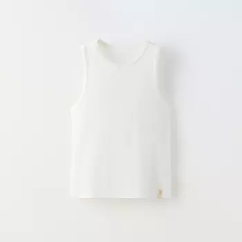 Топ Zara True Neutrals Sleeveless, белый