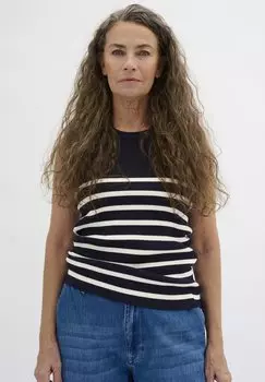 Топ ZEKEMW My Essential Wardrobe, цвет navy w off white stripe