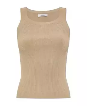 Топ Zemira в рубчик Max Mara, бежевый