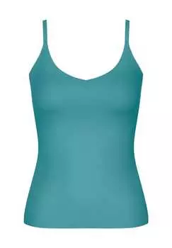 Топ Zero Feel 2.0 бесшовный с V-образным вырезом Sloggi, бирюзовый