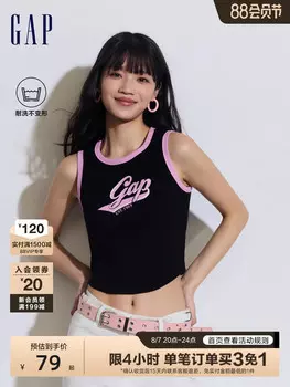 Топ женсикй Gap с контрастным принтом, розовый