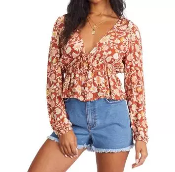 Топ женский Billabong, цвет red clay