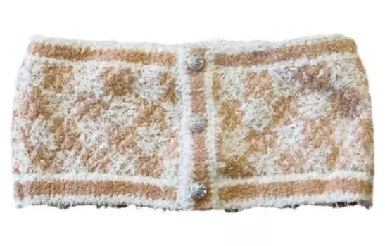 Топ женский Chanel без бретелек, золотой