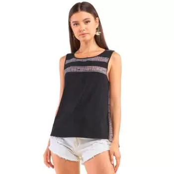 Топ женский FASHNZFAB, черный/серый