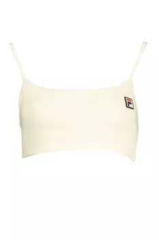 Топ женский Fila хлопковый на бретелях короткий, белый