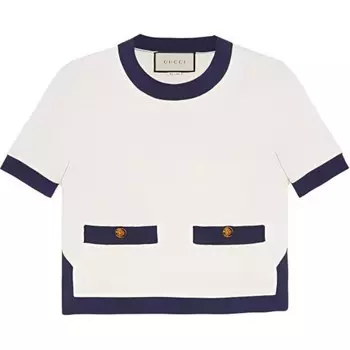 Топ женский Gucci укороченный, белый