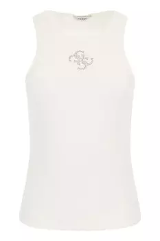 Топ женский GUESS без рукавов, белый