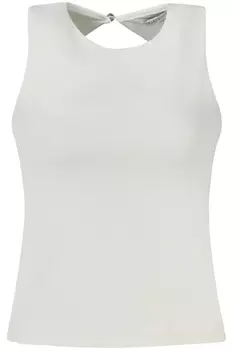 Топ женский Guess Jeans облегающего кроя с открытой спиной, белый