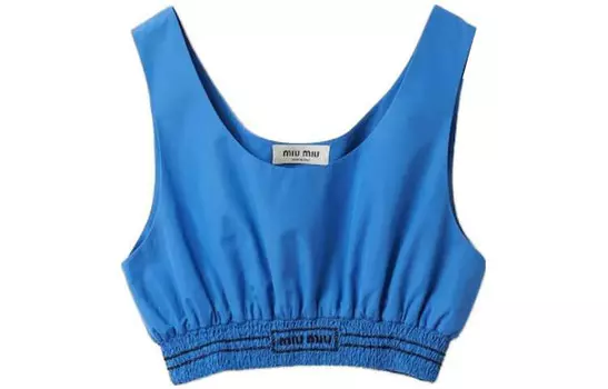 Топ женский Miu Miu, светло-фиолетовый / голубой