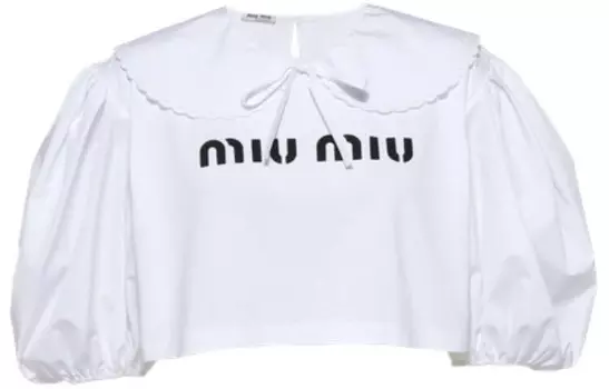Топ женский Miu Miu укороченный, белый