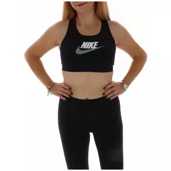 Топ женский Nike спортивный с большим логотипом, черный