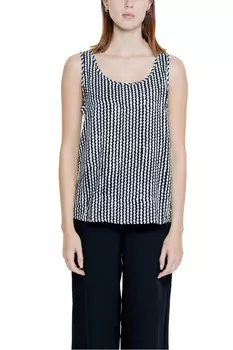 Топ женский ONLY без рукавов, черно-белый