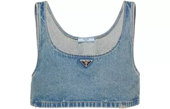 Топ женский Prada джинсовый, синий