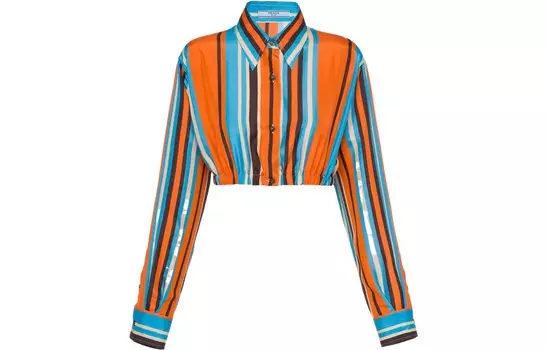 Топ женский Prada укороченный, оранжевый