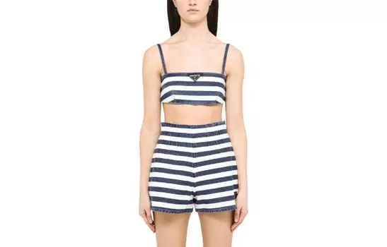 Топ женский Prada в полоску, синий