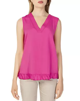 Топ женский Sandro Ferrone без рукавов с V-образным вырезом, фуксия