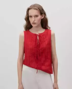Топ женский со складками и бантом Simorra, красный