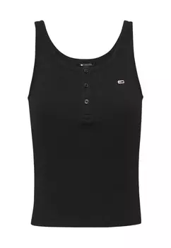 Топ женский Tommy Jeans без рукавов на пуговицах, черный