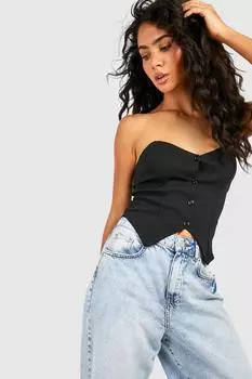 Топ-жилет-бандо Boohoo, черный