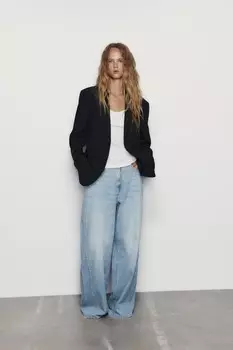 Топ-жилет из ребрики ZARA, белый
