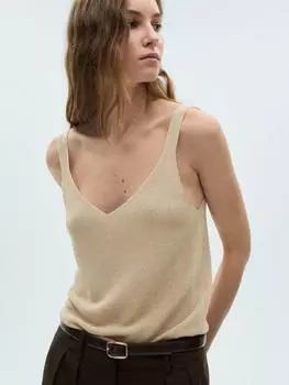 Топ-жилет kling sparkle Mango, золотой