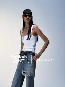 Топ-жилет MO&Co Reebok 2024 Moco с U-образным вырезом, серый