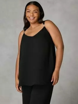 Топ-жилет с изогнутой отделкой Live Unlimited, черный