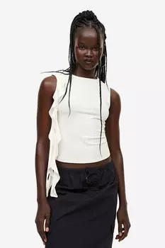 Топ-жилет с ремешками H&M, белый