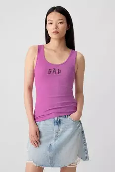 Топ-Жилет в рубчик с логотипом Gap, фиолетовый