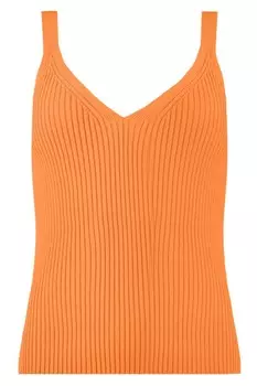 Топ жилета в рубчик Ro&Zo, оранжевый