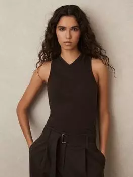 Топ-жилетка clara racerback Reiss, коричневый