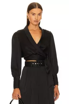 Топ Zimmermann Silk Wrap, черный