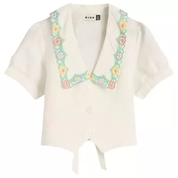 Топ Zinia с ажурной вышивкой в виде ромашек Rixo, белый