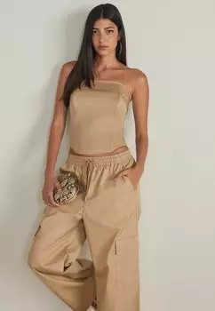 Топ Zip Front Next, цвет camel