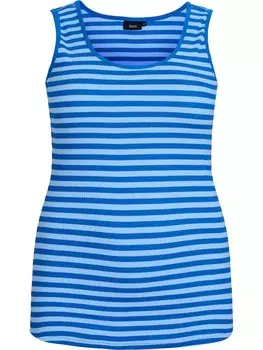 Топ Zizzi Caamilla, синий/светло-синий