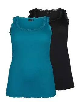 Топ Zizzi MLIV, голубовато-черный